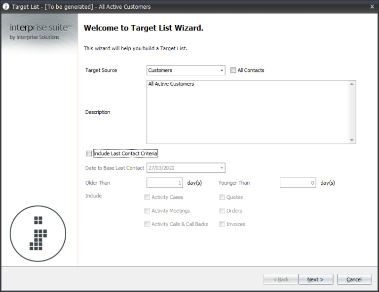Creating a Target List – CRM Software | Accounting Software | Accounts ...